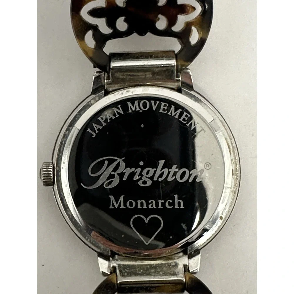 Brighton Monarch Ladies Watch New Battery TORTOISE 35MM‎ 6.75